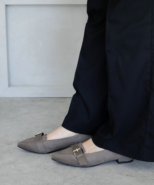 晴雨兼用 ポインテッドトゥ ローファーパンプス【日本製】（ローファー）｜chocolates（チョコラテス）