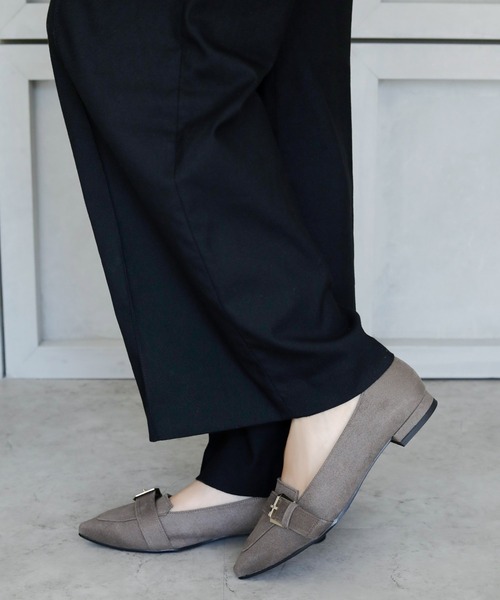 晴雨兼用 ポインテッドトゥ ローファーパンプス【日本製】（ローファー）｜chocolates（チョコラテス）