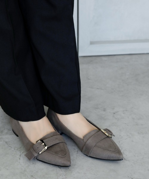 晴雨兼用 ポインテッドトゥ ローファーパンプス【日本製】（ローファー）｜chocolates（チョコラテス）