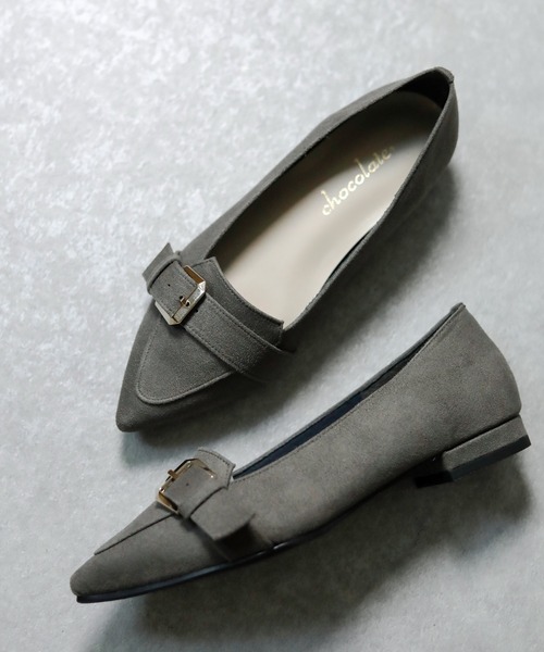 晴雨兼用 ポインテッドトゥ ローファーパンプス【日本製】（ローファー）｜chocolates（チョコラテス）