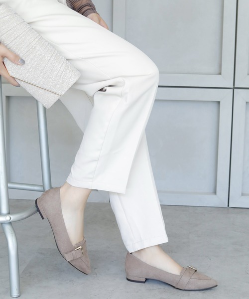 晴雨兼用 ポインテッドトゥ ローファーパンプス【日本製】（ローファー）｜chocolates（チョコラテス）