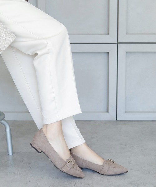 晴雨兼用 ポインテッドトゥ ローファーパンプス【日本製】（ローファー）｜chocolates（チョコラテス）