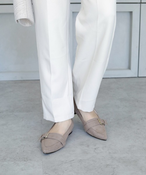 晴雨兼用 ポインテッドトゥ ローファーパンプス【日本製】（ローファー）｜chocolates（チョコラテス）