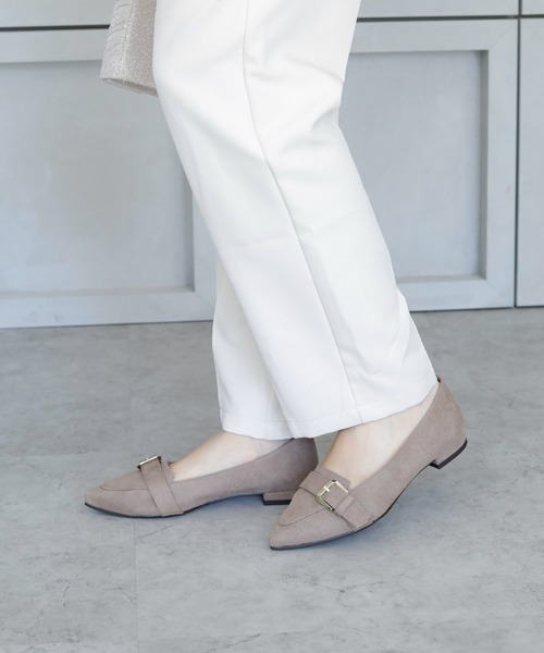 晴雨兼用 ポインテッドトゥ ローファーパンプス【日本製】（ローファー）｜chocolates（チョコラテス）