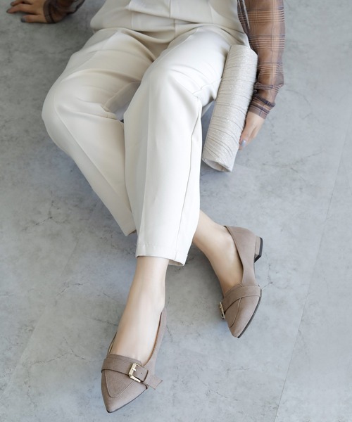 晴雨兼用 ポインテッドトゥ ローファーパンプス【日本製】（ローファー）｜chocolates（チョコラテス）