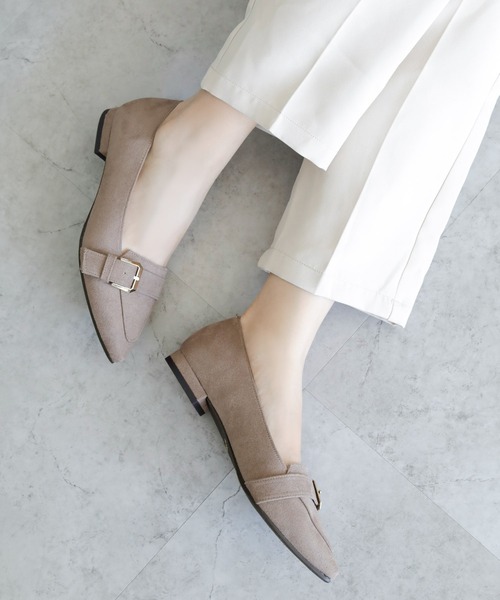 晴雨兼用 ポインテッドトゥ ローファーパンプス【日本製】（ローファー）｜chocolates（チョコラテス）