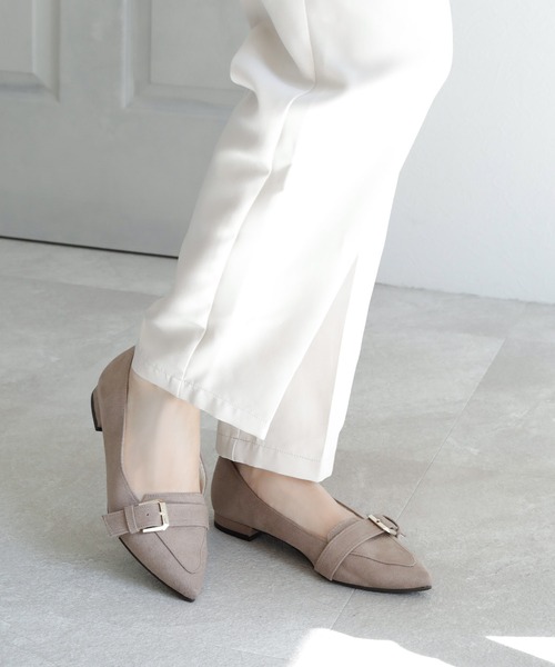 晴雨兼用 ポインテッドトゥ ローファーパンプス【日本製】（ローファー）｜chocolates（チョコラテス）