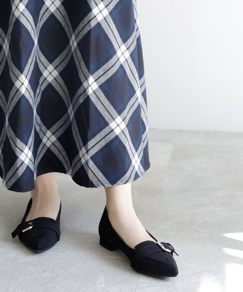 晴雨兼用 ポインテッドトゥ ローファーパンプス【日本製】（ローファー）｜chocolates（チョコラテス）