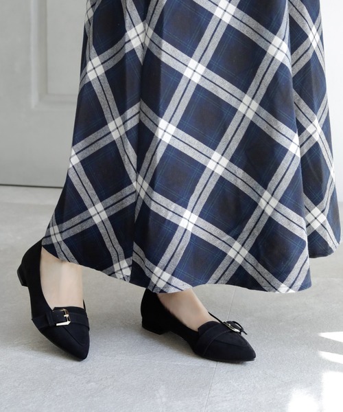 晴雨兼用 ポインテッドトゥ ローファーパンプス【日本製】（ローファー）｜chocolates（チョコラテス）