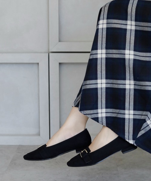 晴雨兼用 ポインテッドトゥ ローファーパンプス【日本製】（ローファー）｜chocolates（チョコラテス）