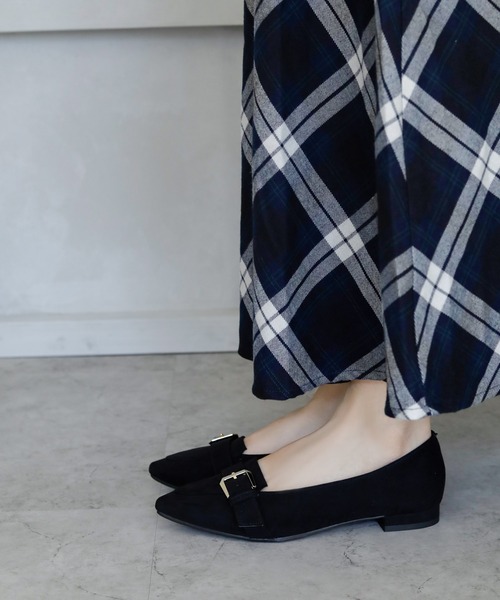 晴雨兼用 ポインテッドトゥ ローファーパンプス【日本製】（ローファー）｜chocolates（チョコラテス）