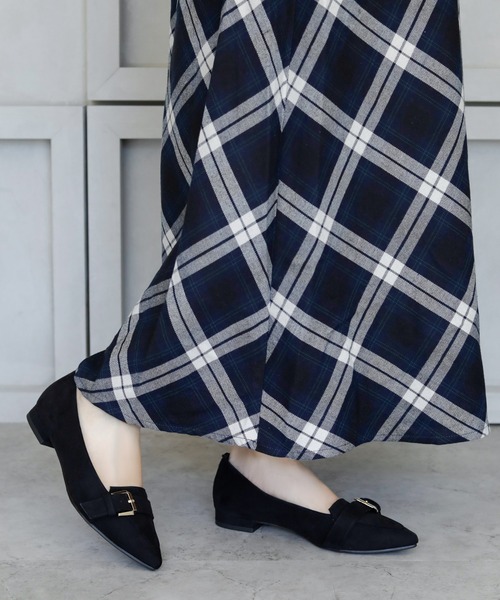 晴雨兼用 ポインテッドトゥ ローファーパンプス【日本製】（ローファー）｜chocolates（チョコラテス）