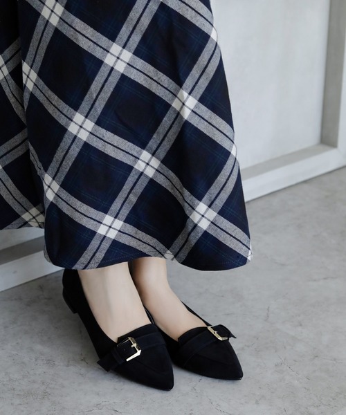 晴雨兼用 ポインテッドトゥ ローファーパンプス【日本製】（ローファー）｜chocolates（チョコラテス）