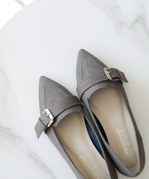 晴雨兼用 ポインテッドトゥ ローファーパンプス【日本製】（ローファー）｜chocolates（チョコラテス）