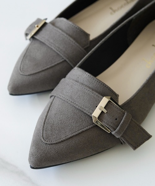 晴雨兼用 ポインテッドトゥ ローファーパンプス【日本製】（ローファー）｜chocolates（チョコラテス）