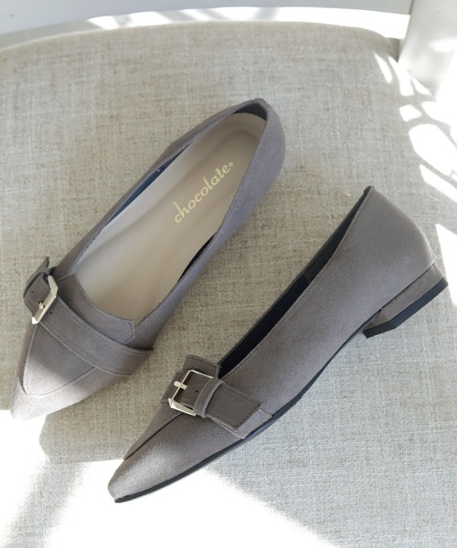 晴雨兼用 ポインテッドトゥ ローファーパンプス【日本製】（ローファー）｜chocolates（チョコラテス）