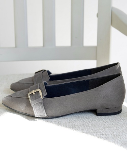 晴雨兼用 ポインテッドトゥ ローファーパンプス【日本製】（ローファー）｜chocolates（チョコラテス）