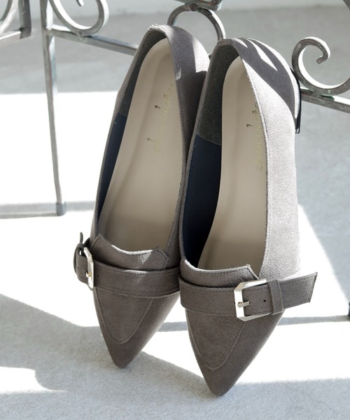 晴雨兼用 ポインテッドトゥ ローファーパンプス【日本製】（ローファー）｜chocolates（チョコラテス）