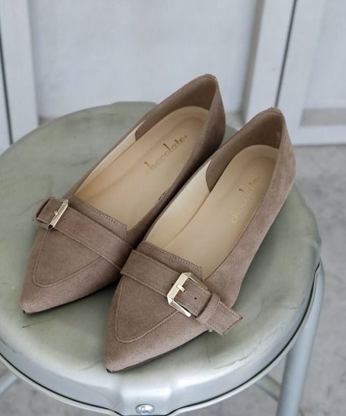 晴雨兼用 ポインテッドトゥ ローファーパンプス【日本製】（ローファー）｜chocolates（チョコラテス）