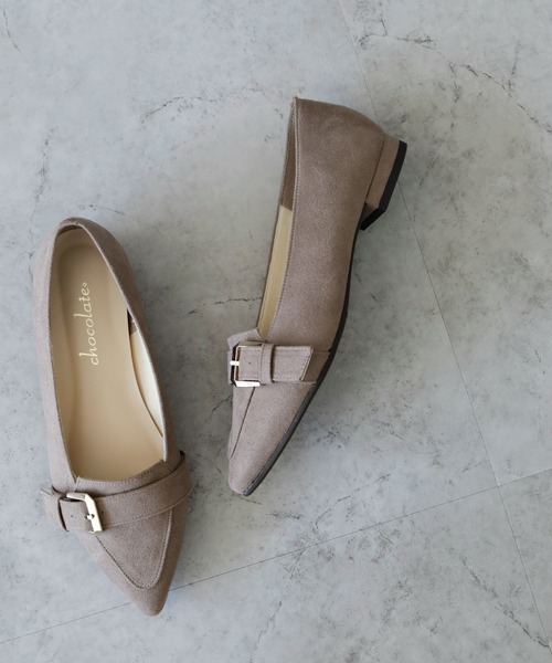 晴雨兼用 ポインテッドトゥ ローファーパンプス【日本製】（ローファー）｜chocolates（チョコラテス）