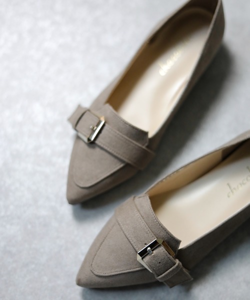 晴雨兼用 ポインテッドトゥ ローファーパンプス【日本製】（ローファー）｜chocolates（チョコラテス）