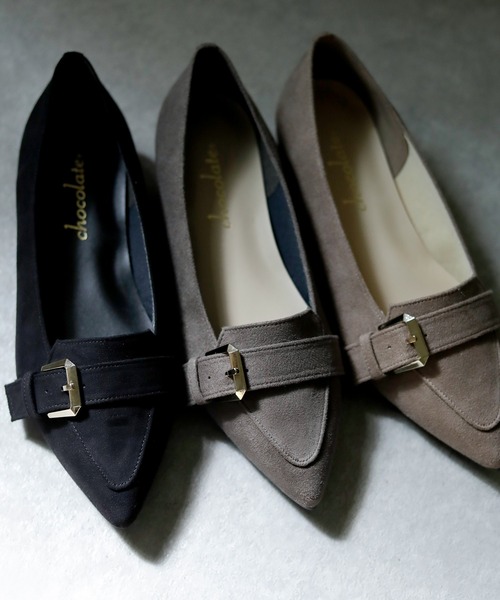 晴雨兼用 ポインテッドトゥ ローファーパンプス【日本製】（ローファー）｜chocolates（チョコラテス）