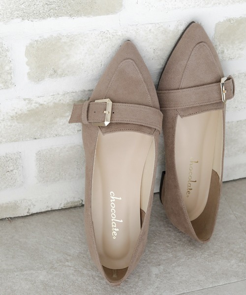 晴雨兼用 ポインテッドトゥ ローファーパンプス【日本製】（ローファー）｜chocolates（チョコラテス）