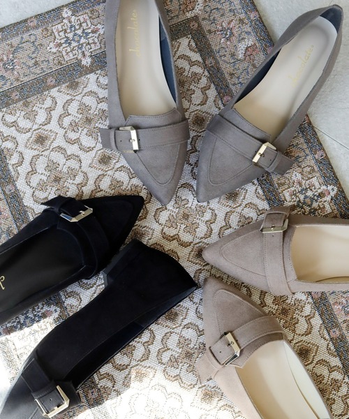 晴雨兼用 ポインテッドトゥ ローファーパンプス【日本製】（ローファー）｜chocolates（チョコラテス）