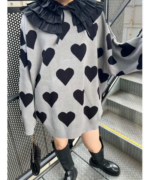 WC（ダブル シー）の「ハートビッグニット（ニット/セーター）」 - WEAR