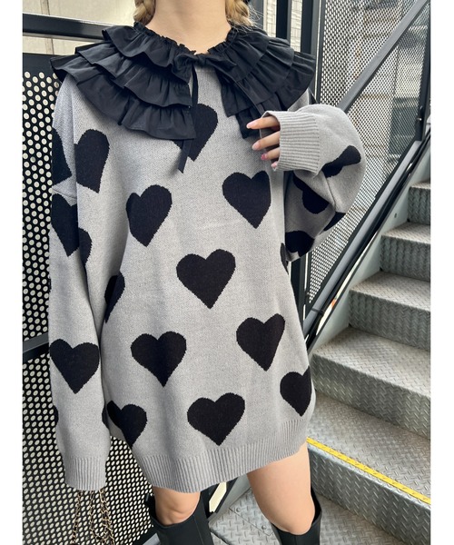 WC（ダブル シー）の「ハートビッグニット（ニット/セーター）」 - WEAR