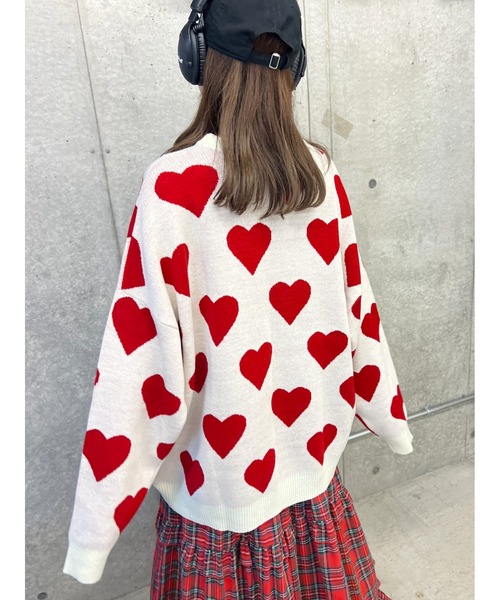 WC（ダブル シー）の「ハートビッグニット（ニット/セーター・レディース・グレー/アイボリー・FREE）」の16枚目の写真