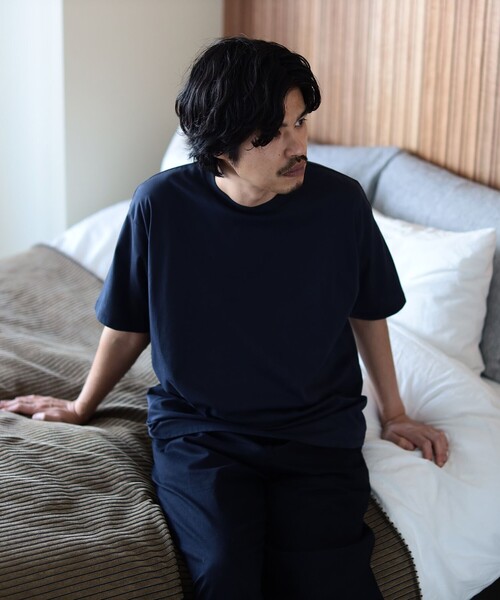 B:MING by BEAMS（ビーミングバイビームス）の「B:MING by BEAMS / SIMPLE YET オーガニックコットン Tシャツ（Tシャツ/カットソー・メンズ・ネイビー/オフホワイト・MEDIUM/SMALL/X-LARGE/LARGE）」の5枚目の写真