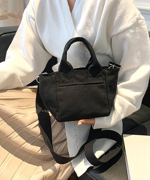 Anuenue（アヌエヌエ）の「2WAY ショルダーストラップ付きミニトートバッグ（ショルダーバッグ・レディース・ブルー/ブラック/ホワイト/ピンク/イエロー・FREE）」の18枚目の写真