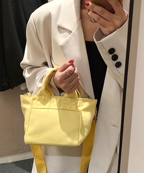 Anuenue（アヌエヌエ）の「2WAY ショルダーストラップ付きミニトートバッグ（ショルダーバッグ・レディース・ブルー/ブラック/ホワイト/ピンク/イエロー・FREE）」の21枚目の写真