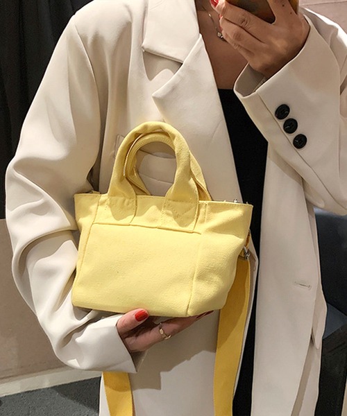 Anuenue（アヌエヌエ）の「2WAY ショルダーストラップ付きミニトートバッグ（ショルダーバッグ・レディース・ブルー/ブラック/ホワイト/ピンク/イエロー・FREE）」の14枚目の写真