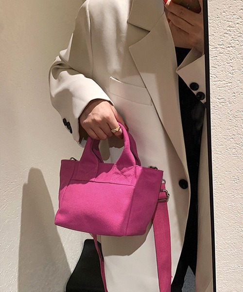 Anuenue（アヌエヌエ）の「2WAY ショルダーストラップ付きミニトートバッグ（ショルダーバッグ・レディース・ブルー/ブラック/ホワイト/ピンク/イエロー・FREE）」の16枚目の写真