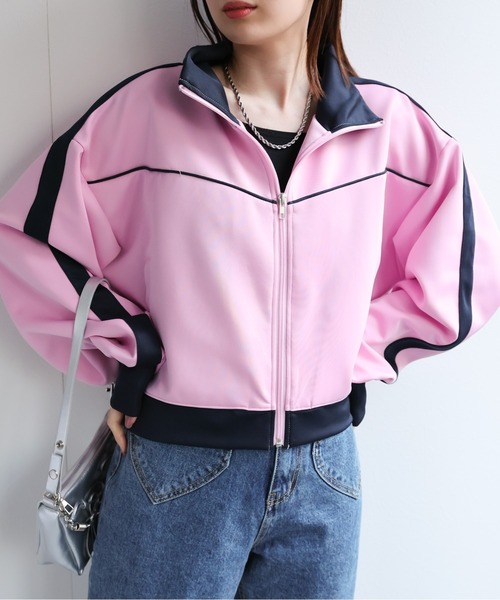 マークアンドロナ 緑　ピンク　柄　トラックジャケット　パンツ　ジャージ　セット マークアンドロナ 緑 ピンク 柄 トラックジャケット パンツ