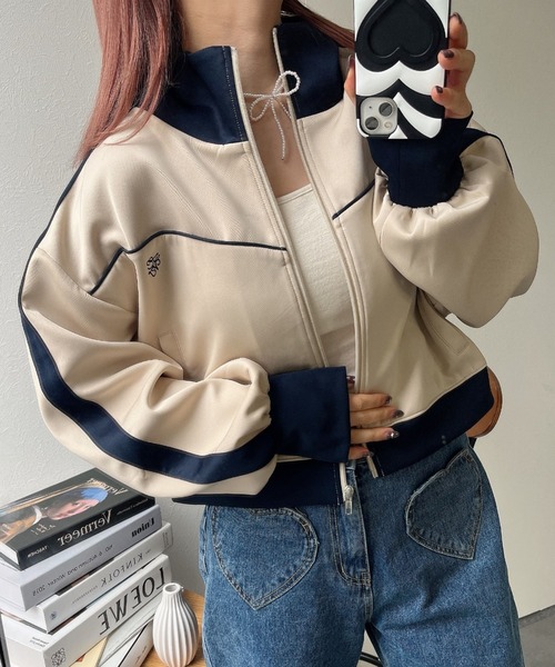 セール】【セットアップ対応】コンパクト丈配色トラック