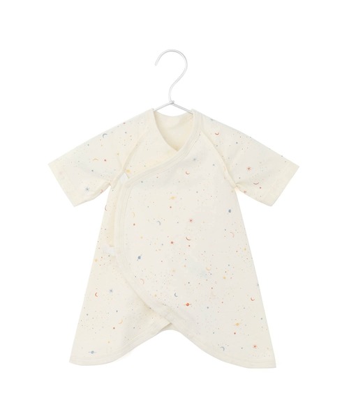 MAKE YOUR DAY（メイクユアデイ）の「やさしい3柄コンビ肌着（ロンパース・キッズ・ブルー/ピンク/イエロー・50-70cm）」の2枚目の写真