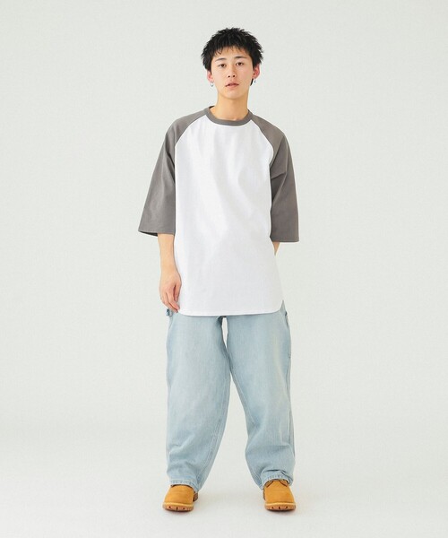 BEAMS（ビームス）の「BEAMS / ルーズ ベースボール Tシャツ（Tシャツ/カットソー・メンズ・グレー/グリーン/ブラウン・XL/L/M/S）」の10枚目の写真
