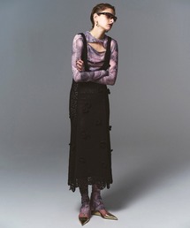 PRANK PROJECT | 【24SPRING PRE ORDER】フラワーモチーフニットドレス / Flower Motif Knit Dress(ワンピース)