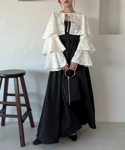 soie by apres jour mignon】袖ティアードボレロ＋キャミワンピース