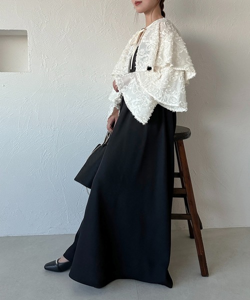 soie by apres jour mignon】袖ティアードボレロ＋キャミワンピース
