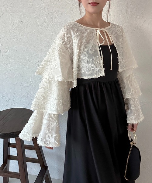 soie by apres jour mignon】袖ティアードボレロ＋キャミワンピース