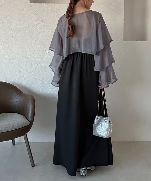 soie by apres jour mignon】袖ティアードボレロ＋キャミワンピース