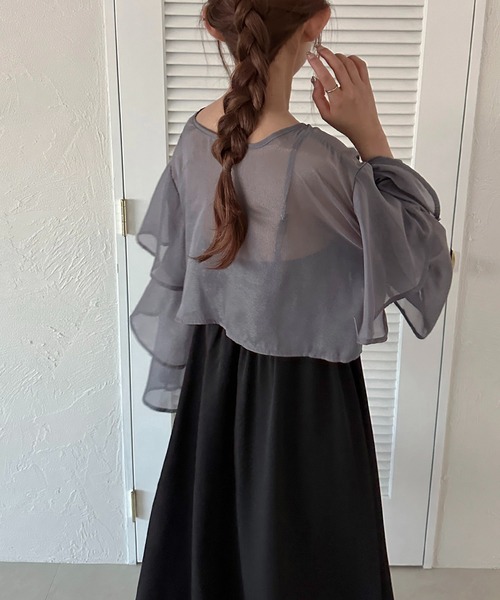 soie by apres jour mignon】袖ティアードボレロ＋キャミワンピース