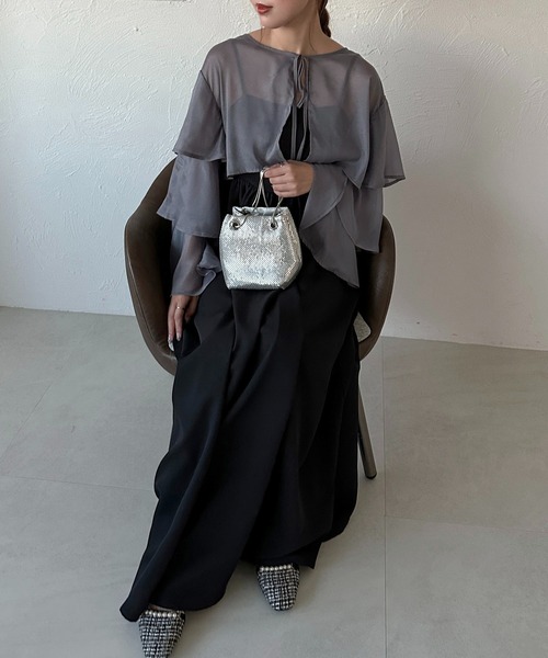 soie by apres jour mignon】袖ティアードボレロ＋キャミワンピース