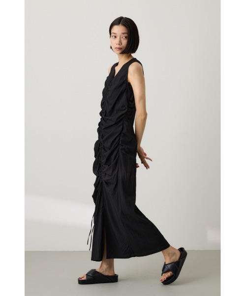 crie conforto(クリーコンフォルト)の「シャーリングギャザーワンピース(ワンピース・レディース・ブラック/ミント・SMALL/MEDIUM)」の11枚目の写真