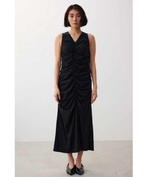 crie conforto(クリーコンフォルト)の「シャーリングギャザーワンピース(ワンピース・レディース・ブラック/ミント・SMALL/MEDIUM)」の13枚目の写真