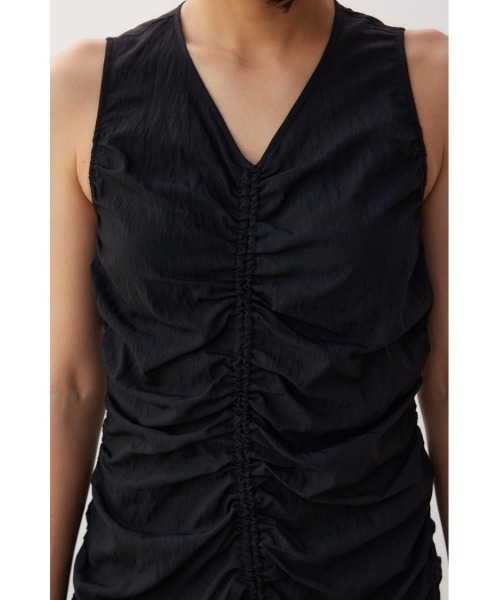 crie conforto(クリーコンフォルト)の「シャーリングギャザーワンピース(ワンピース・レディース・ブラック/ミント・SMALL/MEDIUM)」の17枚目の写真